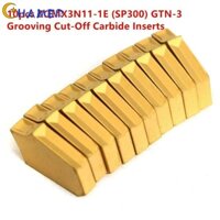 10 Cái SP300 NC3020 GTN-3 CNC Grooving Parting Cut-Off Carbide Chèn Chiều rộng 3mm [chamer]