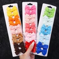 10 Cái/bộ Ruy Băng Nhiều Màu Sắc Trẻ Em Cung Tên Với Kẹp Tóc Handmade Nơ Kẹp Tóc Mũ Đợi Đầu Đa Năng Cho Bé Gái Hairgrips Phụ Kiện Tóc