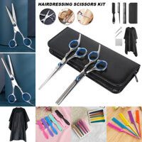 10 cái/bộ 6 inch  Gunting Rambut CÓ HÀNG sẵn bộ dụng cụ dao cạo tóc, kéo, dao cắt tóc, kéo cắt tóc, dao cạo thép Nhật Bản kasho, kéo cắt tóc thép 440c Nhật Bản