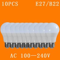 10 Cái/lốc E27/B22 100-240V Đèn LED Mát/Màu Trắng Ấm SMD2835 Bóng Đèn Đèn Phòng Khách Ánh Sáng 3 W/5 W/7 W/9 W/12 W/15 W/18 Bóng Đèn LED