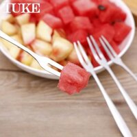 10 Cái/lốc Thép Không Gỉ Hai-Tine Nĩa Ăn Trái Cây Snack Món Bánh Tráng Miệng Dĩa Tây Bộ Đồ Ăn Nĩa Ăn Trái Cây Quán Cà Phê Nhà Flatware Phụ Kiện Nhà Bếp