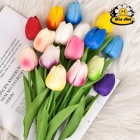 (10 CÀNH) Hoa giả, Hoa tulip giả cao cấp dùng để chụp ảnh, decor, trang trí nhà cửa.