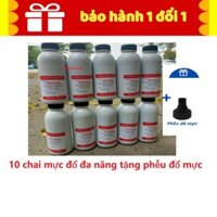 10 chai mực đổ đa năng tặng phễu đổ mực chai dài