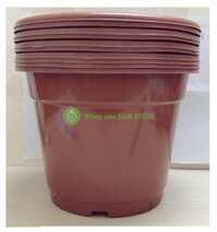 10 Chậu Nhựa Trồng Hoa Cây Cảnh Tròn Đỏ AB350x280 CN