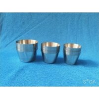 10 Chén Inox Đựng Sốt Chấm BBQ, Phô Mai. Khuôn Bánh Flan, rau câu Inox 304