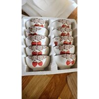 10 chén sứ dâu đỏ