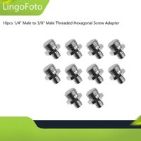 10 Chiếc 1 / 4 "Nam Đến 3 / 8" Nam Ren Lục Giác Vít Adapter Cho Flash Gắn Giá Đỡ Chân Đế