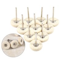 10 Chiếc 25 Mm Len Nỉ Đánh Bóng ĐỆM PHỒNG Máy Khoan Bánh Bàn Chải Có Tay Cầm Cho Dụng Cụ Xoay