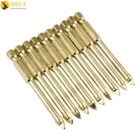 10 Chiếc 6 Mm Titan Siêu Cứng Hợp Kim Gốm Ngói Thủy Tinh Mũi Khoan Đầu