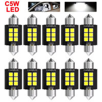 10 CHIẾC C10W C5w LED Festoon Bóng Đèn CANBUS 31mm 36mm 39mm 41mm 12V 24V 6500K Màu Trắng Nội Thất Ô Tô Đọc Biển Số Đèn