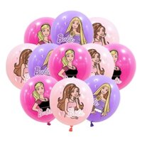10 Chiếc Công Chúa Barbie Bong Bóng Cao Su Thời Trang Cô Gái Chúc Mừng Sinh Nhật Trang Trí Đồ Dùng
