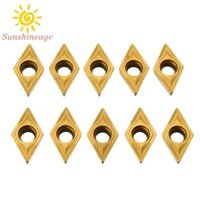 10 chiếc DCMT070204 Ybc251 Lưỡi dao cacbua vàng chèn máy tiện CNC cho [sunshineage]