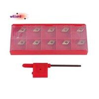10 chiếc DCMT070204 Ybc251 Lưỡi dao cacbua vàng Chèn Máy tiện CNC Máy cắt cho dụng cụ tiện tiện Thanh khoan