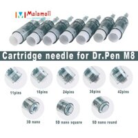10 Chiếc Dr. Bút M8 Kim Hộp Mực Điện Derma Bút Bayonet Hộp Mực 10 Chiếc 16 / 36 / Nano Hình Xăm Micro Kim Đầu Derma Tem