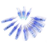 10 Chiếc Dr.Pen A1 ULTIMA-A1 Derma pen Bayonet Cartridge Needle BLUE with Cap1 3 5 7 9 12 24 36 42Pins Nano Micro Needles để chăm sóc da Máy trang điểm bán vĩnh viễn drpen a6 m5 m7 n2 mym MTS & PMU Cầu