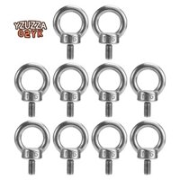 10 Chiếc Nâng Mắt Bu Lông Vít Thép Không Gỉ 304 Bạc Hạng Nặng M6 Cho Dây Nâng