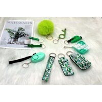 10 Chiếc Nhẫn Quốc Phòng Móc Khóa Cho Nữ Tay Sanitzer Giá Đỡ Báo Động Chiến Thuật Bút Cá Nhân Quốc Phòng Móc Khóa Bộ Bé Gái