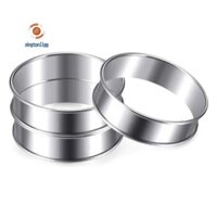 10 Chiếc Nhẫn Tart Cán Đôi Thép Không Gỉ Muffin Nhẫn Crumpet Nhẫn Tròn Tart Nhẫn Cho Gia Đình Thực Phẩm