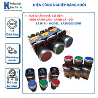 10 CHIẾC Nút Nhấn Có Đèn Phi 22 Đỏ, Nút Nhấn Nhả LA38-11D Điện áp đèn 220v