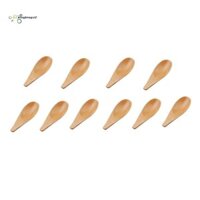 10 Chiếc Thìa Gỗ Mini Gia Vị Thìa Cà Phê Có Tay Cầm Ngắn, Cho Cà Phê Rời Lá Trà Sữa Bột Gia Vị Kẹo, v.v.