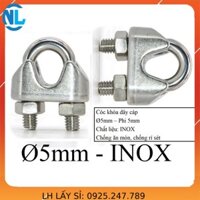 10 Cóc khóa cáp Ø [ 5mm ] INOX cáp thép giá sỉ  THÁI BÌNH VINA