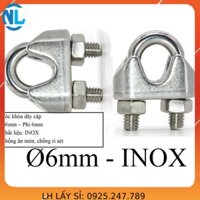 10 Cóc khóa cáp Ø [ 6mm ] INOX cáp thép giá sỉ