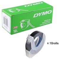 10 cuộn Băng dập nổi DYMO 3D chính hãng 9mm * 3m Băng nạp lại màu đen cho Motex E101 Máy tạo nhãn dập nổi và máy in nhãn DYMO Máy đánh chữ Máy viết DYMO 1880 1610 12965 1540