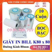 10 Cuộn Giấy In Bill Nhiệt K80x80 Ocha