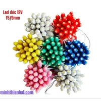 10 DÂY 500 Bóng LED Đúc F5/9mm 12V