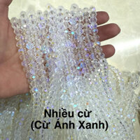 10 Dây Bánh Cam 8mm Pha Lê Nhựa Cao Cấp Làm Trang Sức Handmade