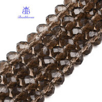 10 Dây Thủy Tinh Hạt Dây Mặt Rondelle Dừa Nâu 8x6mm Lỗ: 1mm khoảng 63 ~ 65 chiếc / sợi 39 ~ 40cm