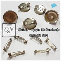 10 đế Kim băng làm hoa cài áo, huy hiệu - Nguyên liệu Handmade - Cài áo ngọc trai