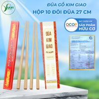 [10 đôi 27cm] Đũa Kim Giao chính hãng,đũa ăn cơm cao cấp kháng khuẩn, chịu nhiệt, không cong vênh mối mọt - Vườn đặc sản