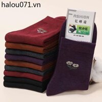 10 Đôi Tất Miệng Rời Nữ Thu Đông Dày Giữa Ống Giữ Ấm Mẹ Trung Niên Người Cao Tuổi G