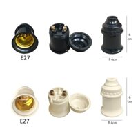 10 Đui chuôi đèn E27 đuôi xoáy 27mm treo thả thông dụng LH-Hx - Đui treo trắng