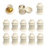 10 Đui đèn E27 đuôi xoáy 27mm treo thả thông dụng LH-HB-W - Trắng