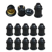 10 Đui đèn E27 đuôi xoáy 27mm treo thả thông dụng LH-HB-W - Đen