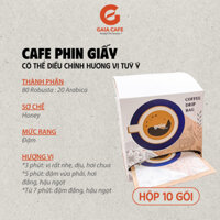 [10 Gói] Cà phê phin giấy Gaia Cafe - Cafe Robusta và Arabica rang xay nguyên chất
