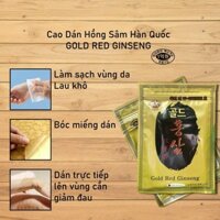 10 GÓI CAO DÁN HỒNG SÂM (20 MIẾNG/ GÓI) GOLD INSAM GIAM ĐAU NHANH HÀN QUỐC