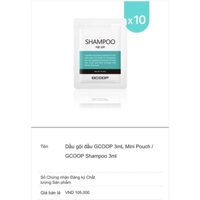 10 gói dầu gội đầu GCOOP 3mL Mini Pouch / GCOOP Shampoo 3ml