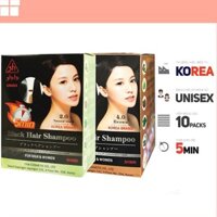 (10 Gói) Dầu gội phủ bạc đen - Nâu Shihi [sỉ & lẻ] | Dầu gội phủ bạc Hàn Quốc