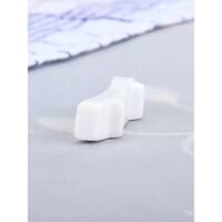 10 gói giá đỡ đũa gốm sứ chất lượng cao, đế gác đũa trắng tinh khiết, giá đỡ đũa gốm, gối đũa, bộ đồ ăn phong cách Nhật Bản