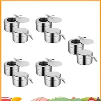 10 Gói Giá đỡ nhiên liệu bằng thép không gỉ, Giá đỡ nhiên liệu Chafing có nắp, Giá đỡ nhiên liệu cho món ăn Chafing, và Buffet, Thịt nướng merryhubbard