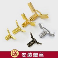 [10 Gói] Hộp quà tặng Hộp đóng gói bản lề bảy ký tự hỗ trợ hộp gỗ bản lề màu tối Bản lề gấp km tích hợp