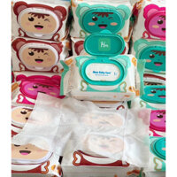 10 Gói Khăn Giấy Ướt Mom Baby Care Không Mùi An Toàn Cho Bé (Bịch ~600 Gr)