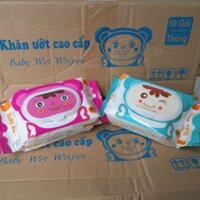 10 GÓI KHĂN ƯỚT BABY  NHIỀU MÀU SẮC GÓI TO 250 GAM.KHĂN ƯỚT KHÔNG MÙI.