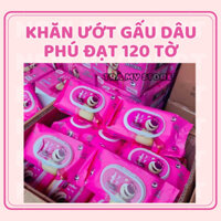 10 gói khăn ướt gấu dâu Phú Đạt không mùi