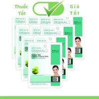 (10 gói) MẶT NẠ TRÀ XANH DERMAL GREEN TEA COLLAGEN ESSENCE MASK 23g