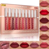 10 Gói Matte Matte Soft Lip Glaze Chống Thấm Nước Son Môi Matte Matte Gloss S1c0