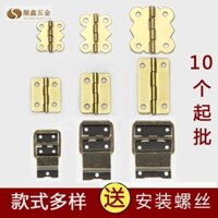 [10 Gói] Milli-Heng Bản Lề Nhỏ Retro Hộp Quà Gấp Mini Bản Lề 1 inch Hộp Thổ Cẩm Bản Lề Mini Bản Lề